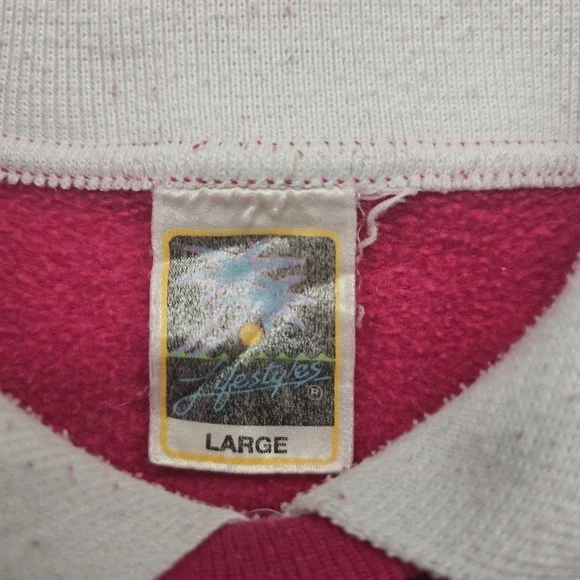 Vintage Flower Sweatshirt 90s Lifestyles Brand Large - Picture 2 of 6